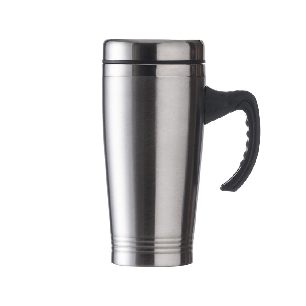 Caneca 450ml Inox com Tampa