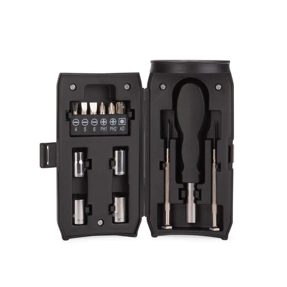 Kit Ferramentas com Estojo Formato Lata 13 Peças