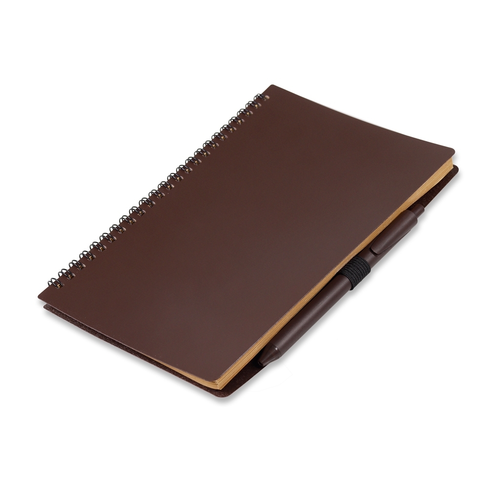 Caderno para Anotações com Caneta Fibra de Cafe
