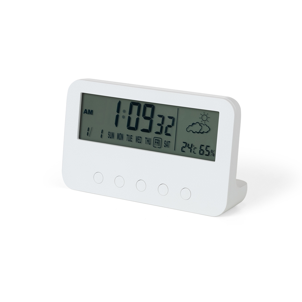 Relógio Despertador com Medidor de Temperatura e Umidade