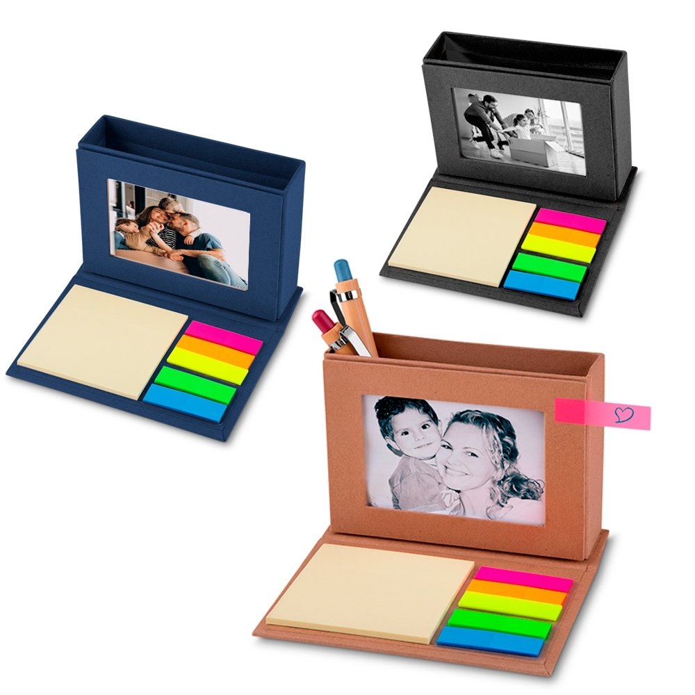 Bloco de Anotações com Porta Fotos em Papel