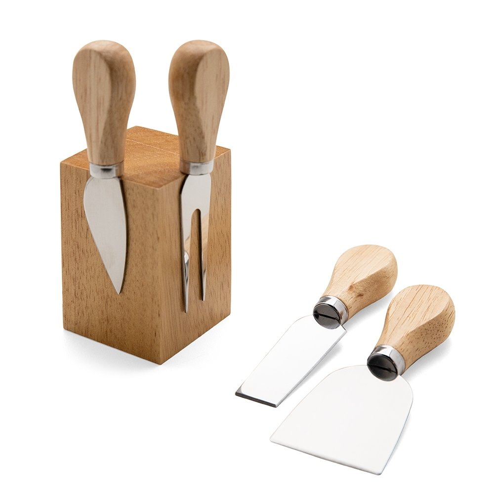 Kit Queijo 4 Peças com Cepo Magnético
