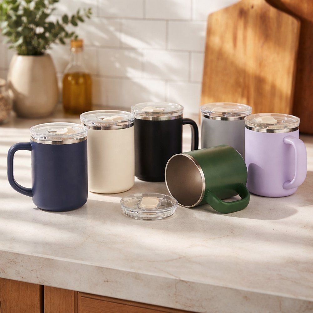 Caneca Parede Dupla 450ml em Inox