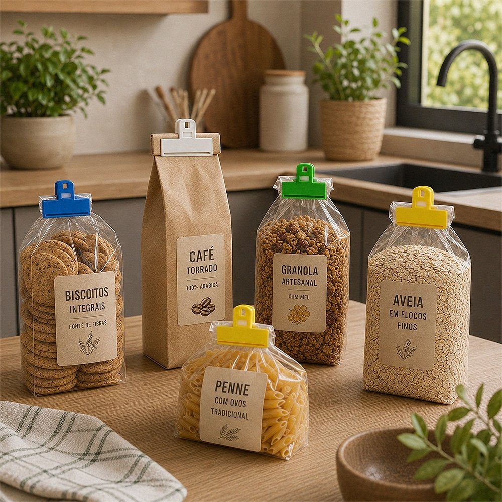 Kit com 4 Peças de Prendedor de Plástico
