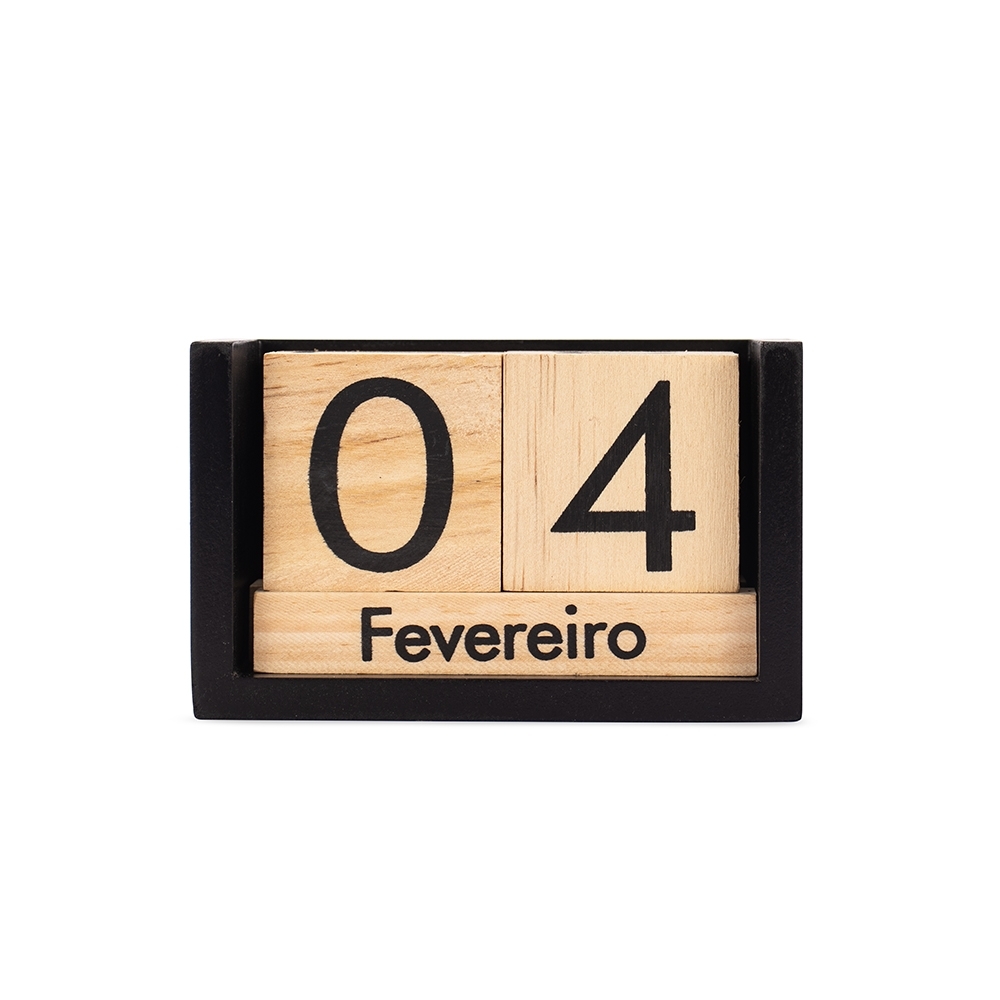 Calendário Permanente em Madeira