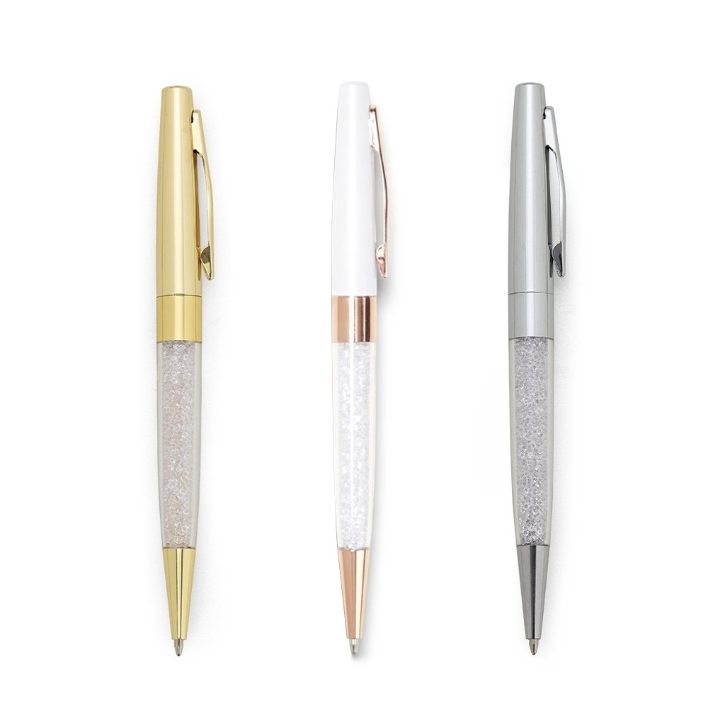 Caneta Semi - Metal Cristais