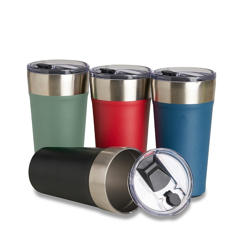 Copo Térmico com Canudo 500ml em Inox