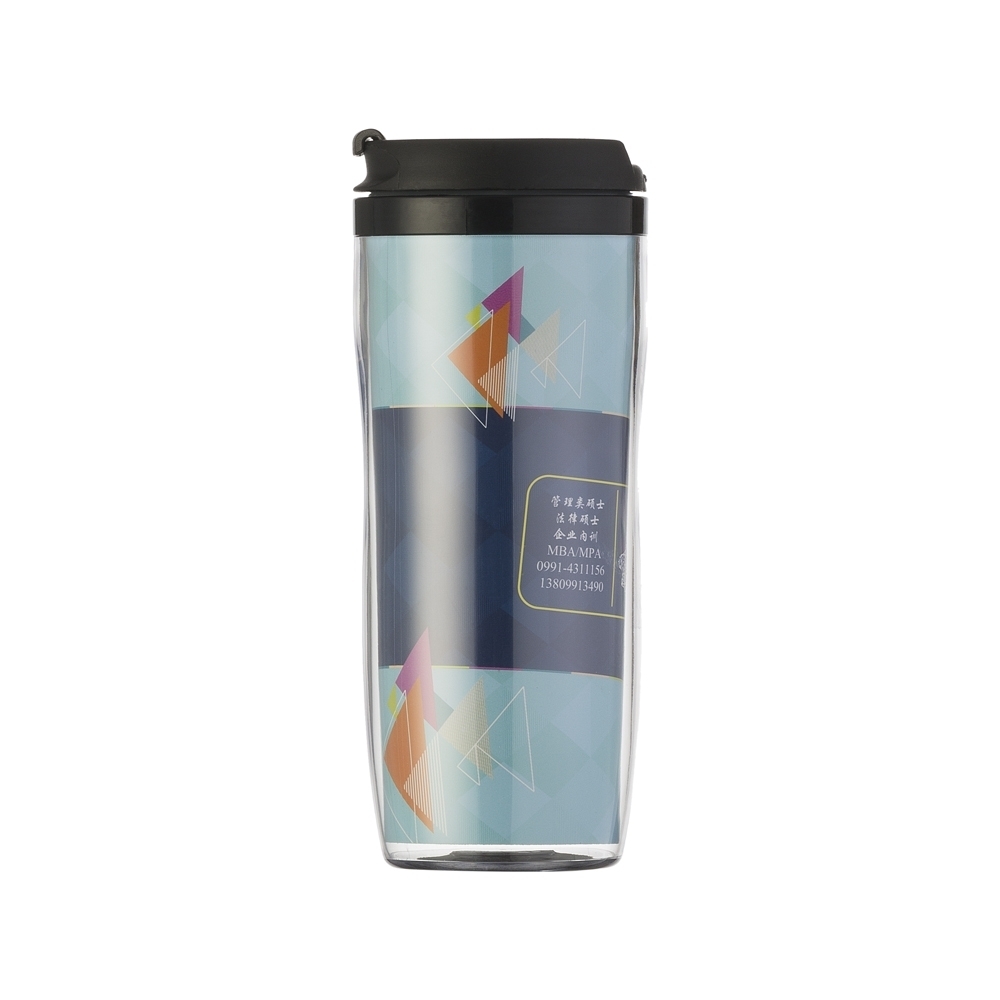 Copo Porta Foto com Tampa 350ml em Plástico