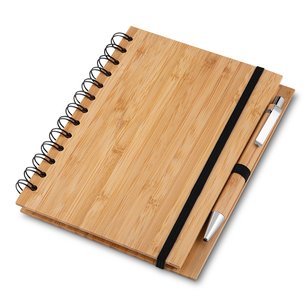 Caderno para Anotações 18x13 com Caneta em Bambu