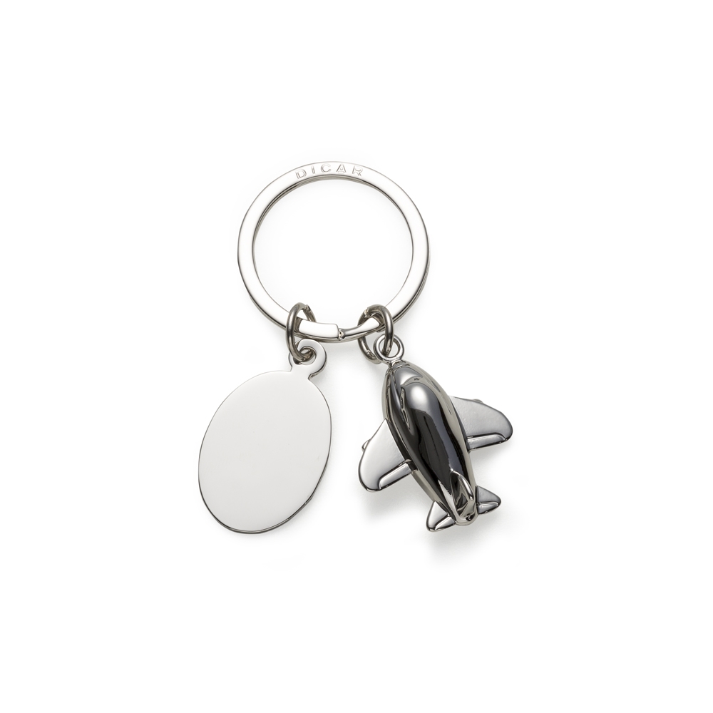 Chaveiro Metal Avião com Placa