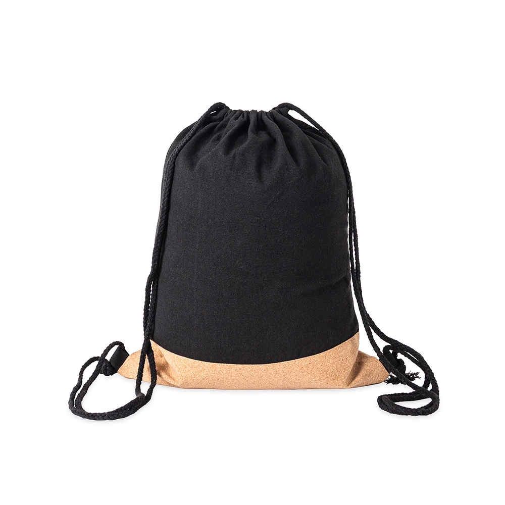 Mochila Saco de Lona e Cortiça
