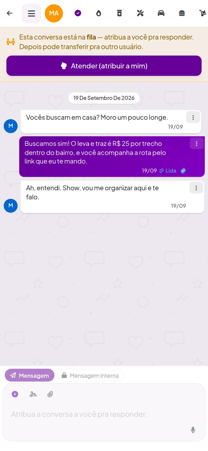 Conversas no celular