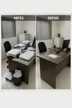 Antes e depois — Contabilidade & escritório