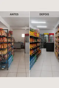 Antes e depois — Mercadinho & conveniência