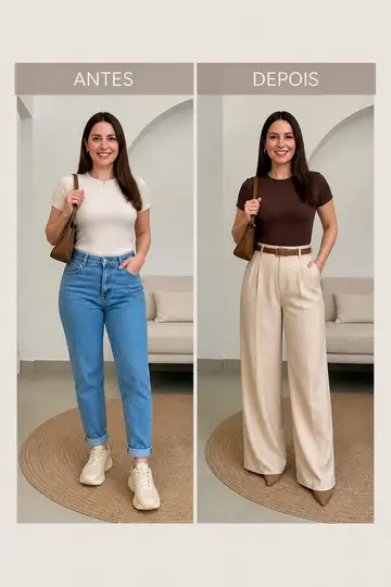 Antes e depois — Moda & loja de roupas