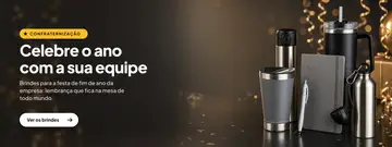 Banner Confraternização com fotos reais dos brindes