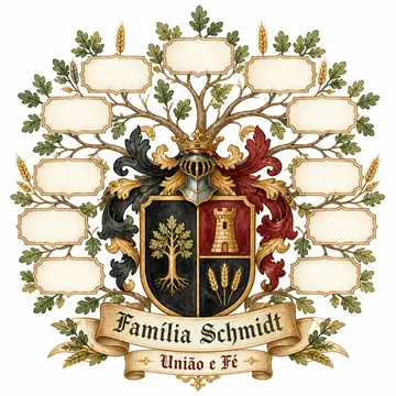 Brasão de família (brasão com árvore genealógica): Alemã