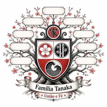 Brasão de família (brasão com árvore genealógica): Japonesa (kamon)
