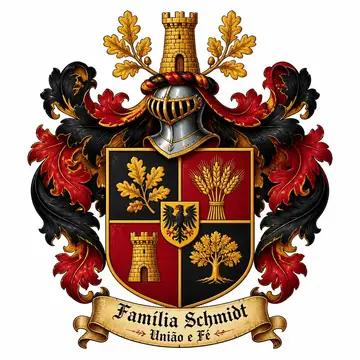 Brasão de família (brasão heráldico completo): Alemã