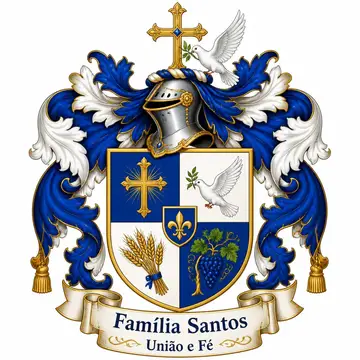 Brasão de família (brasão heráldico completo): Família cristã