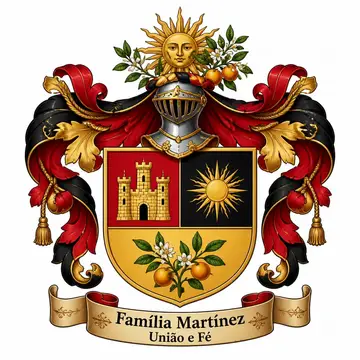 Brasão de família (brasão heráldico completo): Espanhola