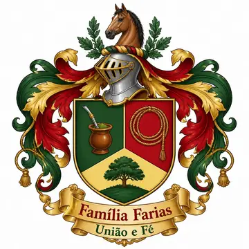 Brasão de família (brasão heráldico completo): Gaúcha