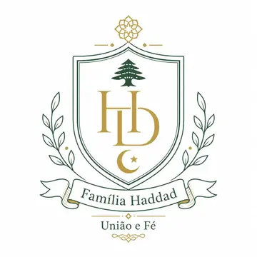 Brasão de família (brasão moderno minimalista): Libanesa e árabe