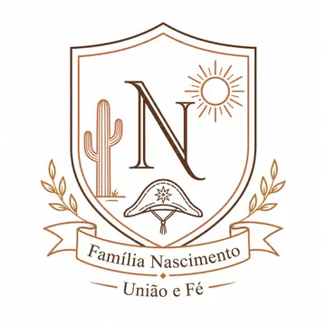 Brasão de família (brasão moderno minimalista): Nordestina (sertão)