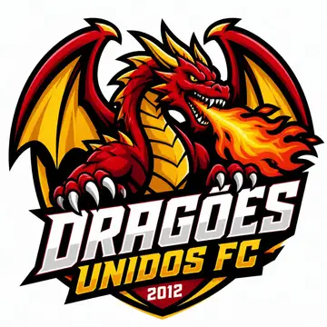 Brasão de time (logo mascote e-sports): Dragão