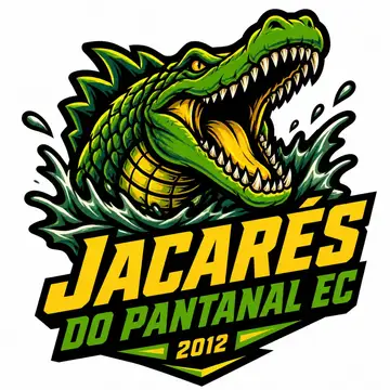 Brasão de time (logo mascote e-sports): Jacaré