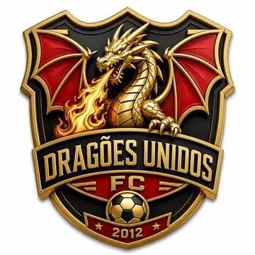 Brasão de time (escudo 3D metálico): Dragão