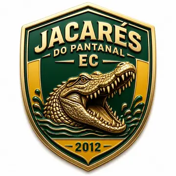 Brasão de time (escudo 3D metálico): Jacaré