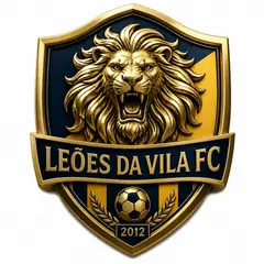 Brasão de time (escudo 3D metálico): Leão