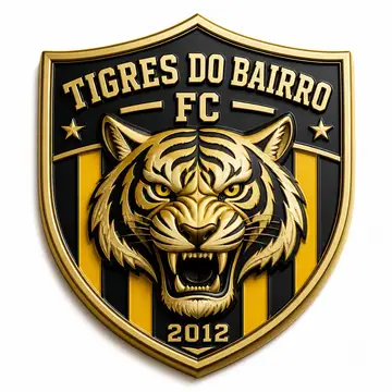 Brasão de time (escudo 3D metálico): Tigre