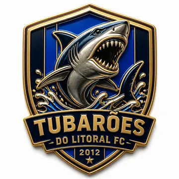 Brasão de time (escudo 3D metálico): Tubarão