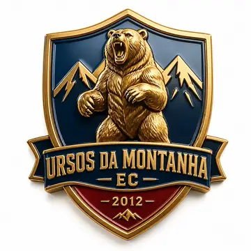 Brasão de time (escudo 3D metálico): Urso