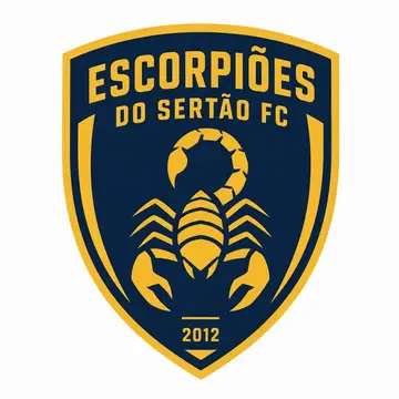 Brasão de time (escudo moderno minimalista): Escorpião
