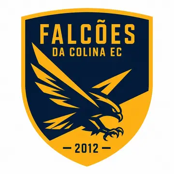 Brasão de time (escudo moderno minimalista): Falcão
