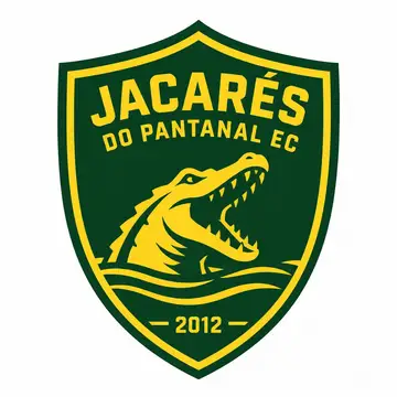 Brasão de time (escudo moderno minimalista): Jacaré