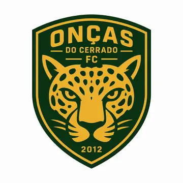 Brasão de time (escudo moderno minimalista): Onça-pintada
