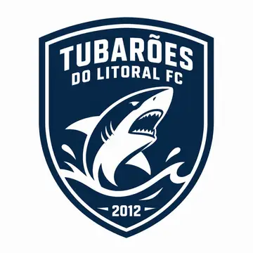 Brasão de time (escudo moderno minimalista): Tubarão