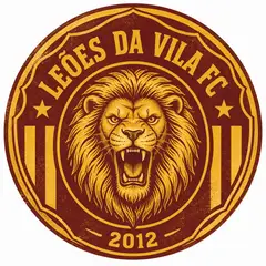 Brasão de time (brasão retrô de várzea): Leão