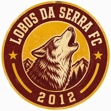 Brasão de time (brasão retrô de várzea): Lobo