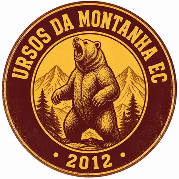 Brasão de time (brasão retrô de várzea): Urso