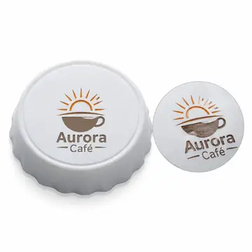 Abridor de garrafa com ímã com a sua marca