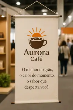 Banner com bastão para feira e evento