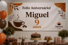 Banner de lona para festa