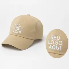 Boné Dad Hat Brim com Silk 3D com a sua marca