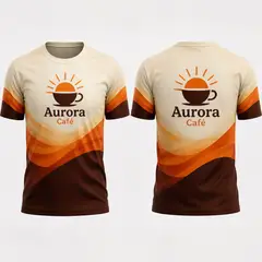 Camiseta com estampa total (frente e costas)