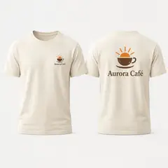 Camiseta com logo no peito e nas costas